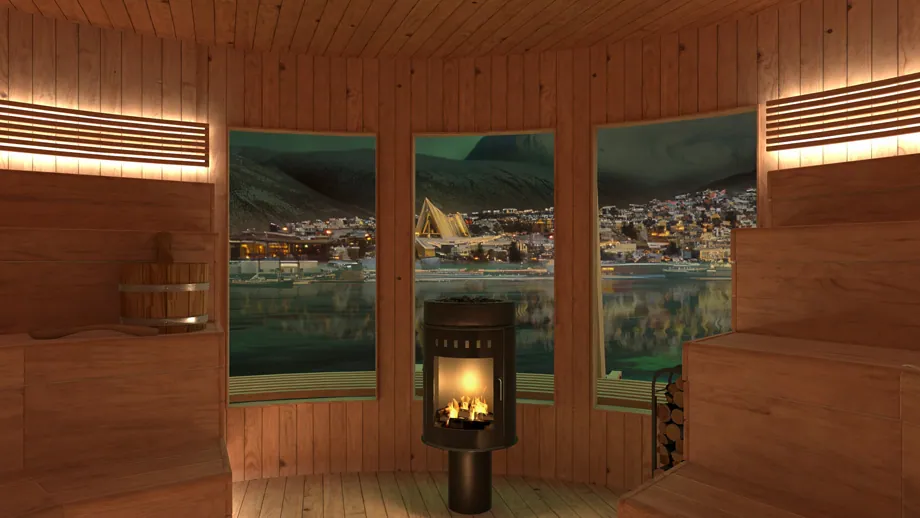 Sauna Pust Tromsø — immersive visualization